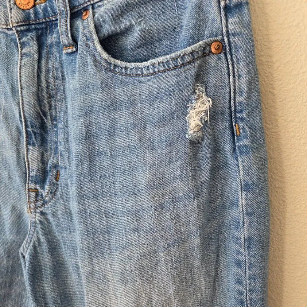 J Crew Slim Boyfriend Jean Size 27 Light Medium Wash Cotton 1% Elastane BK562 - Picture 4 of 12
